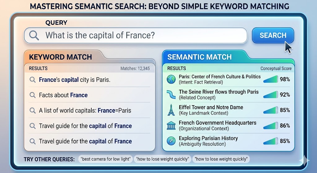 Mastering Semantic Search: Beyond Simple Keyword Matching